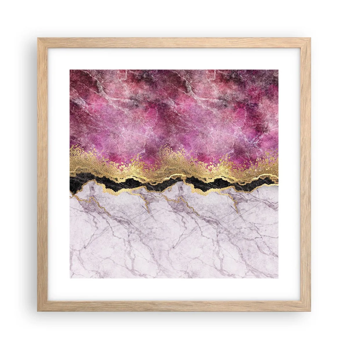 Plakat w ramie jasny dąb - Na granicy - 40x40 cm