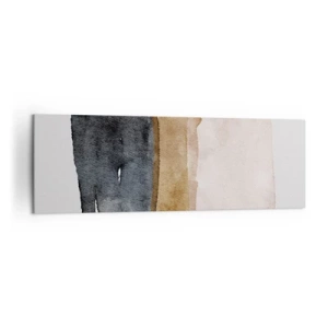 Obraz na płótnie - Minimalistyczna kompozycja trzech prostokątów w ziemistych odcieniach - 160x50cm - Kompozycja barw ziemi - Nowoczesna dekoracja ścienna do salonu i sypialni ARTTOR