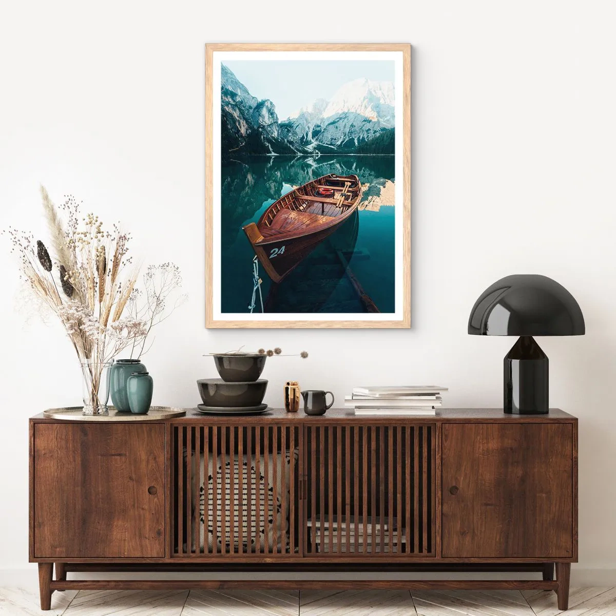 Plakat w ramie jasny dąb - Jak na szkle malowane - 70x100 cm