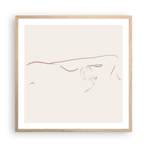 Plakat w ramie jasny dąb - Kształt pragnienia - 60x60 cm