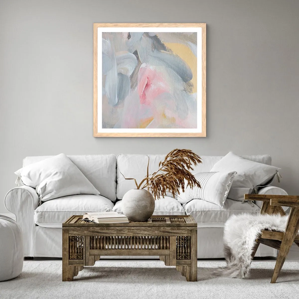Plakat w ramie jasny dąb - W pastelowym świecie - 30x30 cm