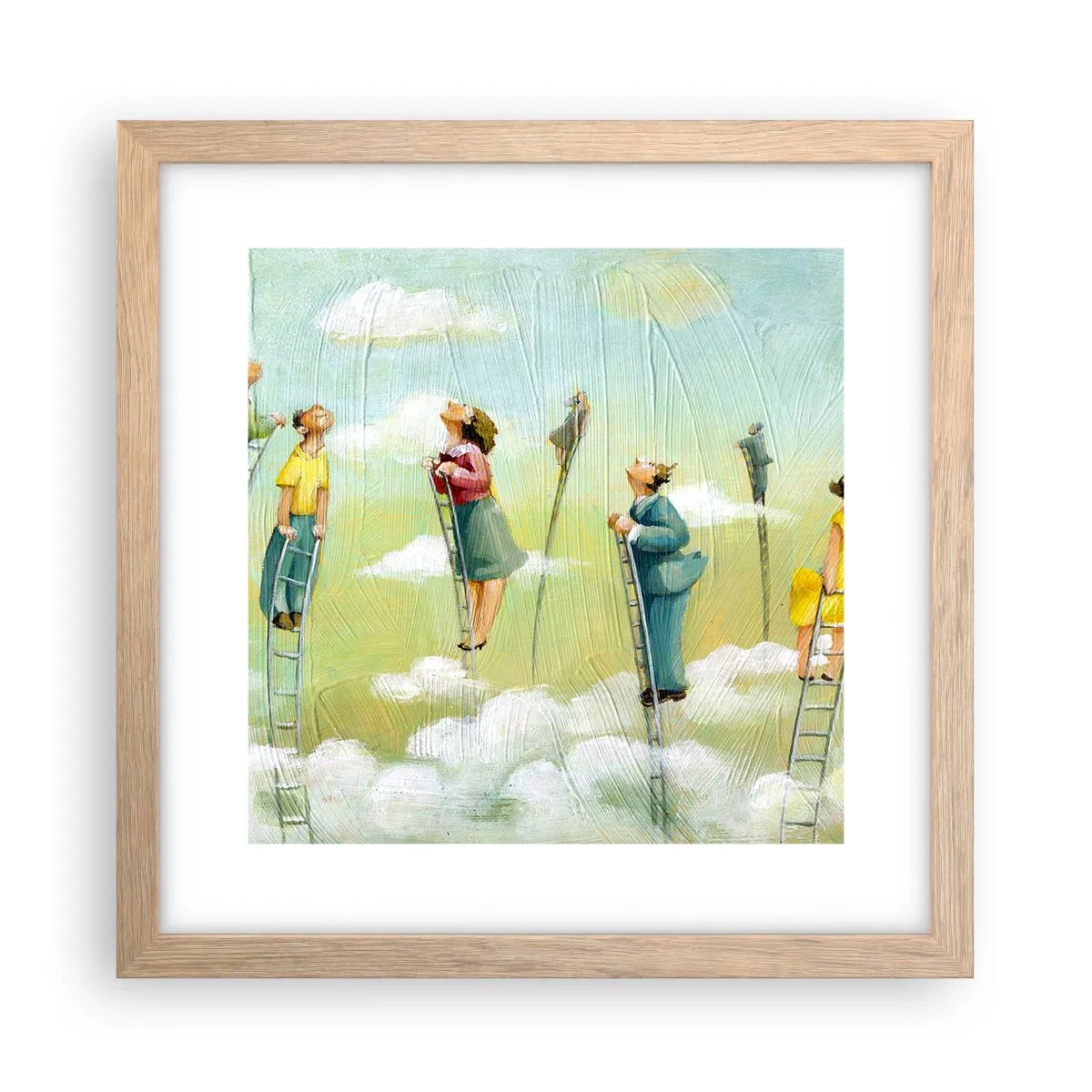 Plakat w ramie jasny dąb - Za swoim marzeniem - 30x30 cm