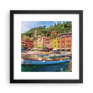 Plakat w czarnej ramie - Włoskie przedpołudnie - 30x30 cm