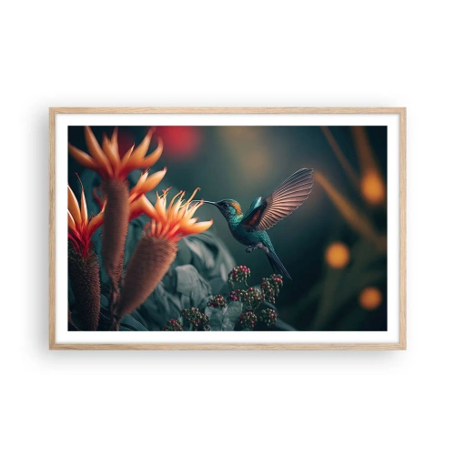 Plakat w ramie jasny dąb - naprawdę barwne życie - 91x61 cm