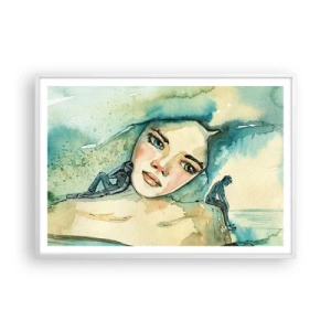 Plakat w białej ramie - Am I blue? - 100x70 cm