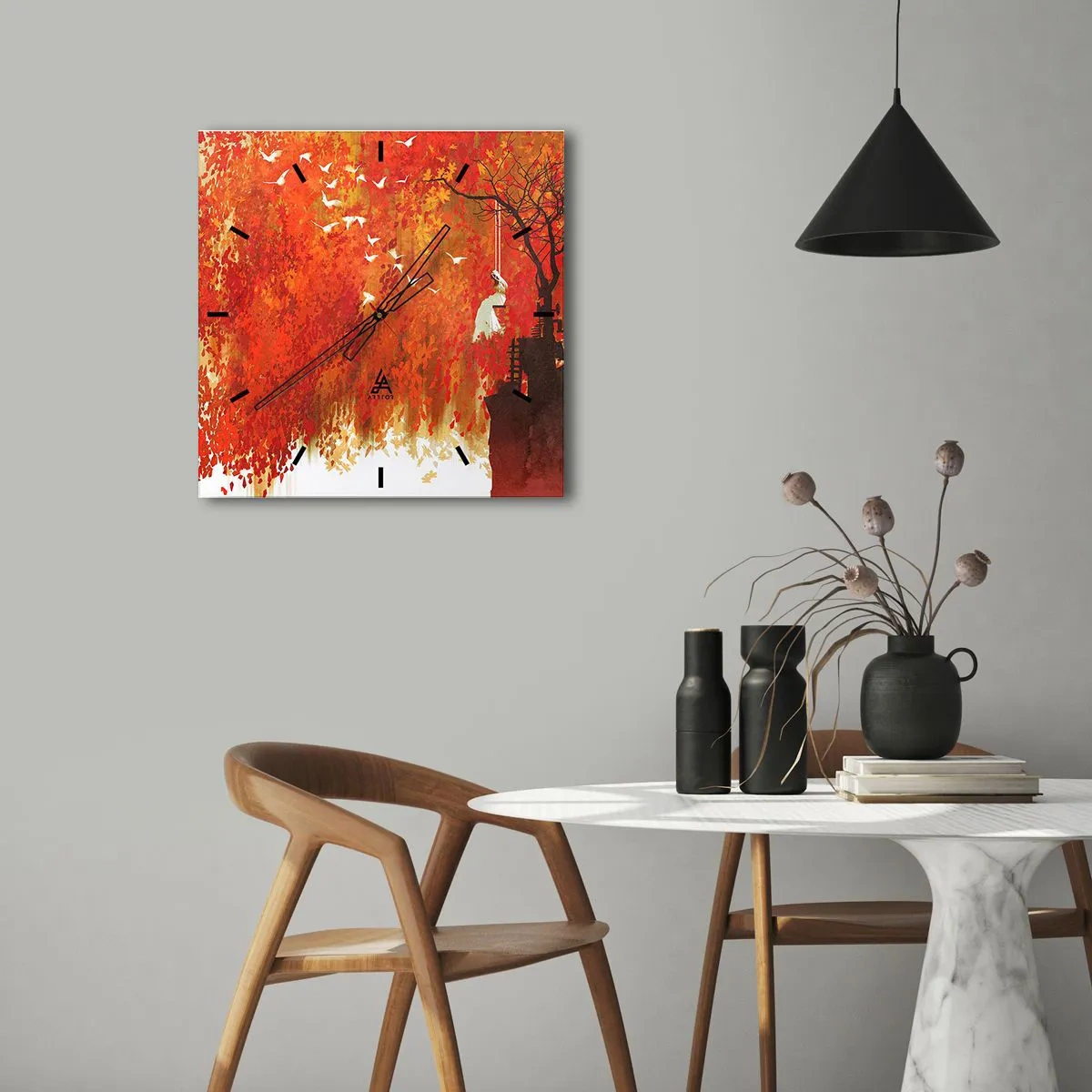 Zegar ścienny - Poleci z nimi? - 30x30 cm