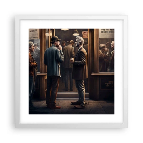 Plakat w białej ramie - Dobra chwila dnia - 40x40 cm