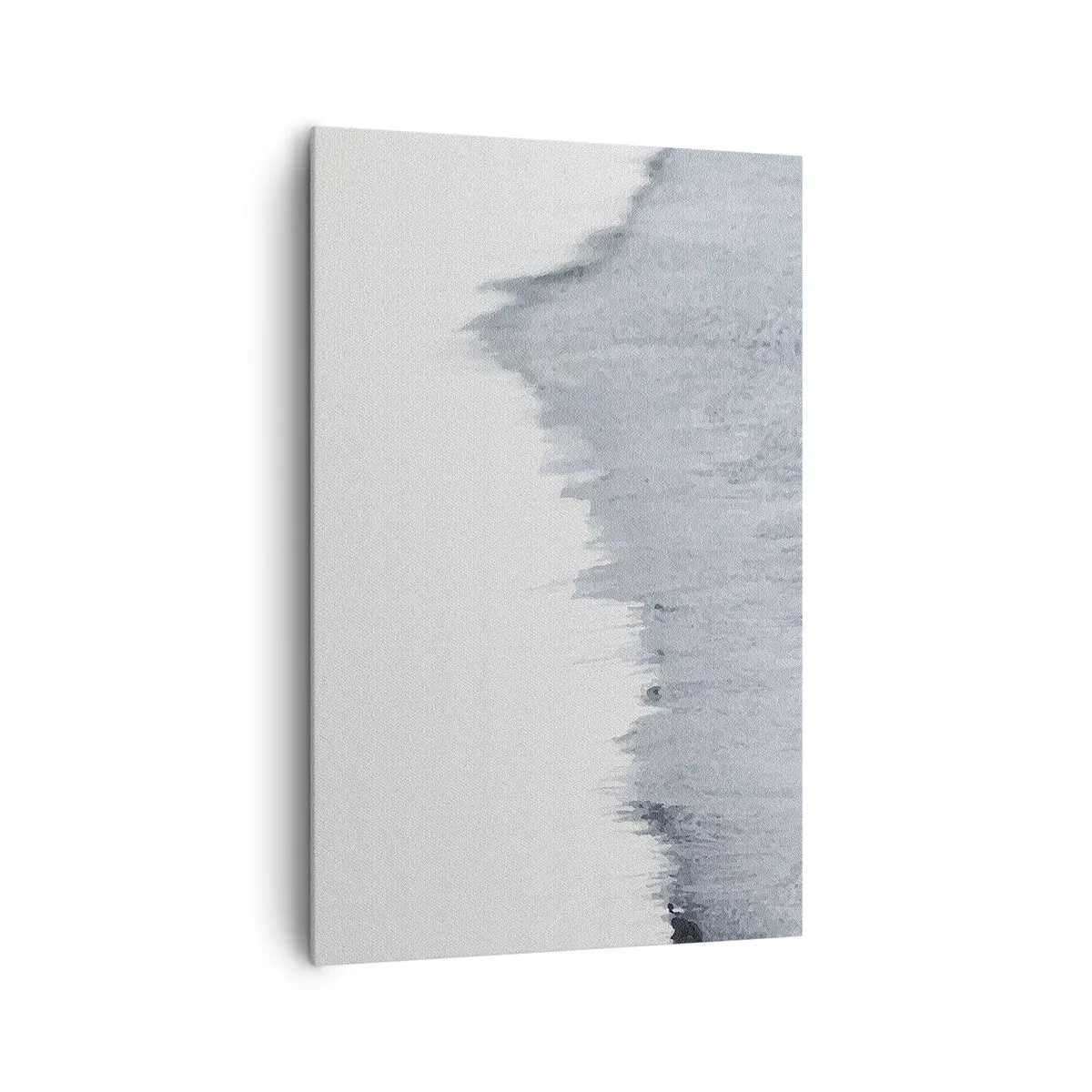 Obraz na płótnie - Abstrakcyjna szara kompozycja w minimalistycznym stylu - 80x120cm - Tajemniczy zapis - Nowoczesna dekoracja ścienna do salonu i sypialni ARTTOR