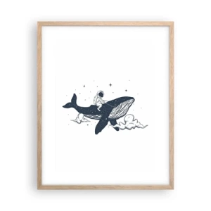 Plakat w ramie jasny dąb - Kosmiczna przygoda - 40x50 cm