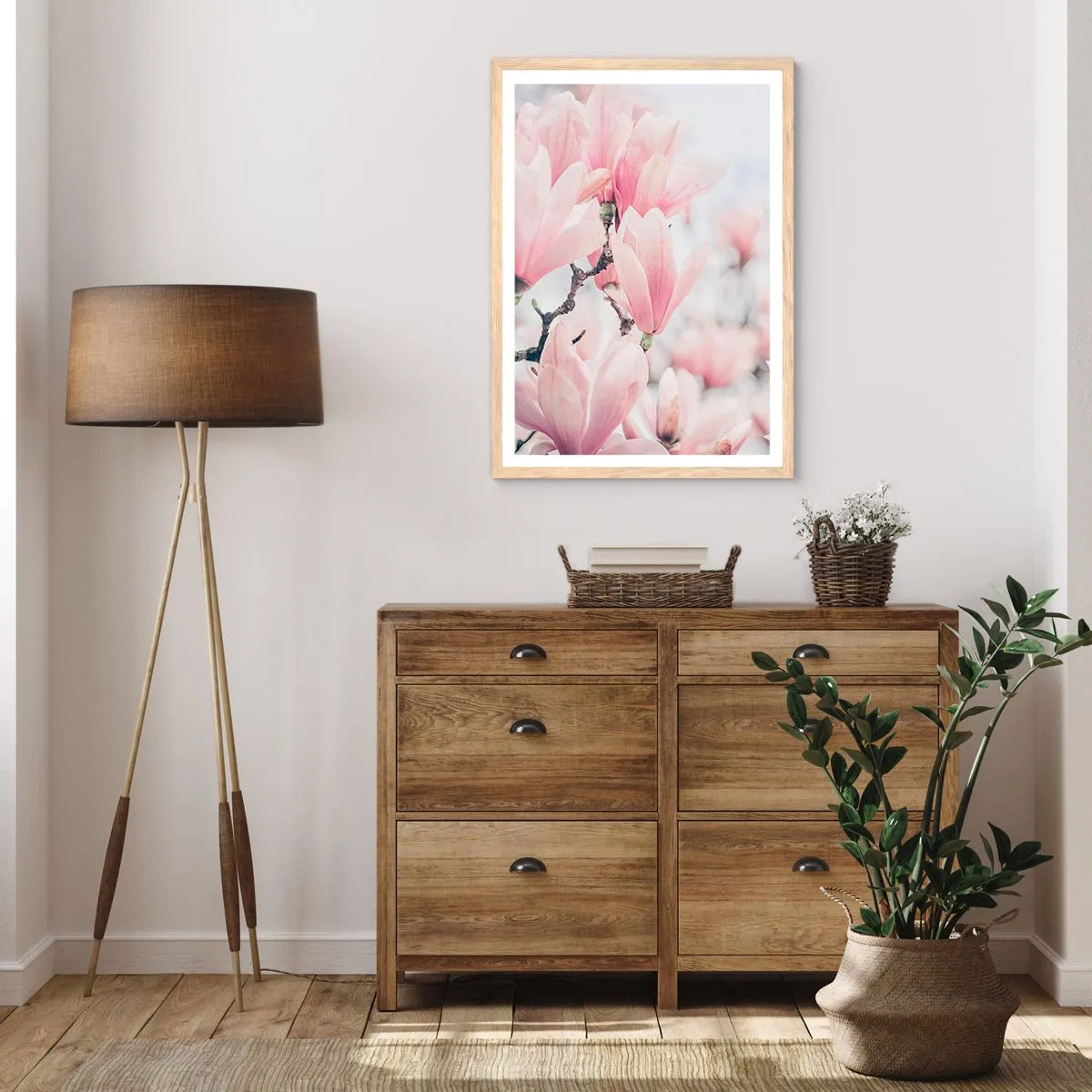 Plakat w ramie jasny dąb - Ideał subtelności - 30x40 cm