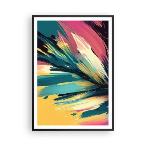 Plakat w czarnej ramie - Kompozycja – eksplozja radości - 70x100 cm