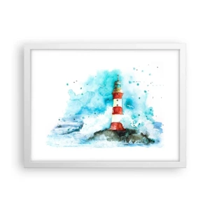 Plakat w białej ramie - Jedność żywiołów - 40x30 cm