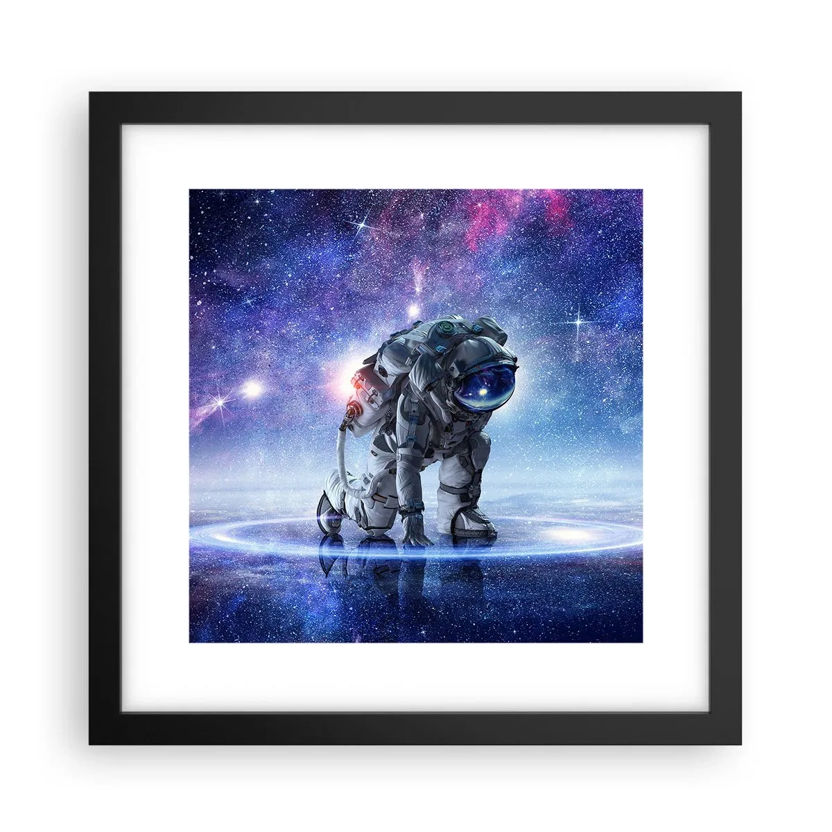 Plakat w czarnej ramie - Niebo gwiaździste nade mną - 30x30 cm