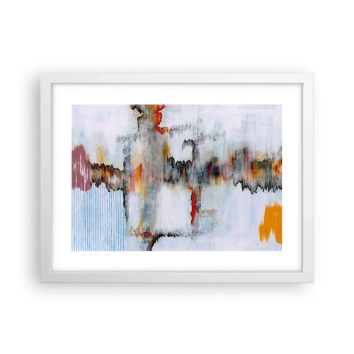 Plakat w białej ramie - Patykiem na wodzie - 40x30 cm
