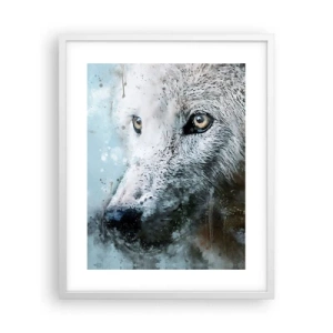 Plakat w białej ramie - Poznaj wilczą duszę - 40x50 cm