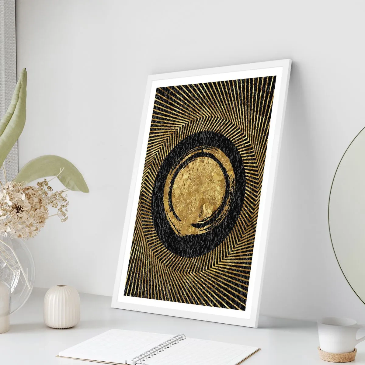 Plakat w białej ramie - Kompozycja glamour - 61x91 cm