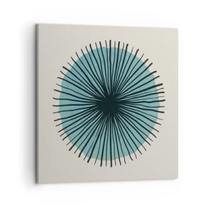 Obraz na płótnie - Promieniście na błękicie - 50x50 cm