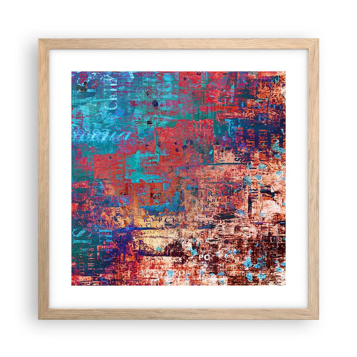 Plakat w ramie jasny dąb - Pamięć i niepamięć - 40x40 cm