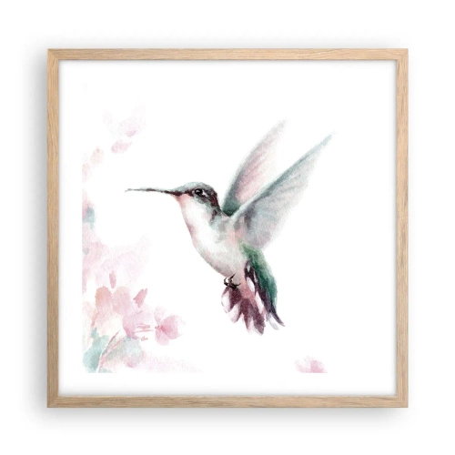 Plakat w ramie jasny dąb - Zatrzymany w trzepocie - 50x50 cm