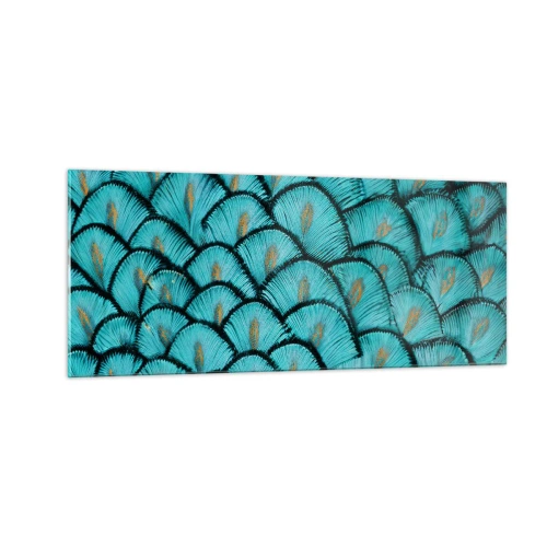 Obraz na szkle - Wielka gala piór - 100x40 cm