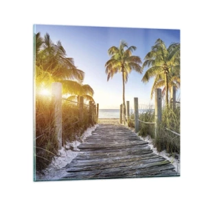 Obraz na szkle - Prosto do raju - 30x30 cm