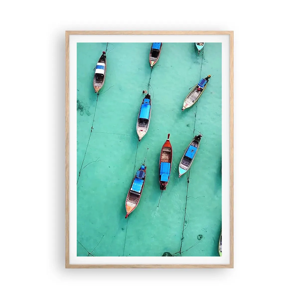 Plakat w ramie jasny dąb - W radosnym oczekiwaniu - 70x100 cm