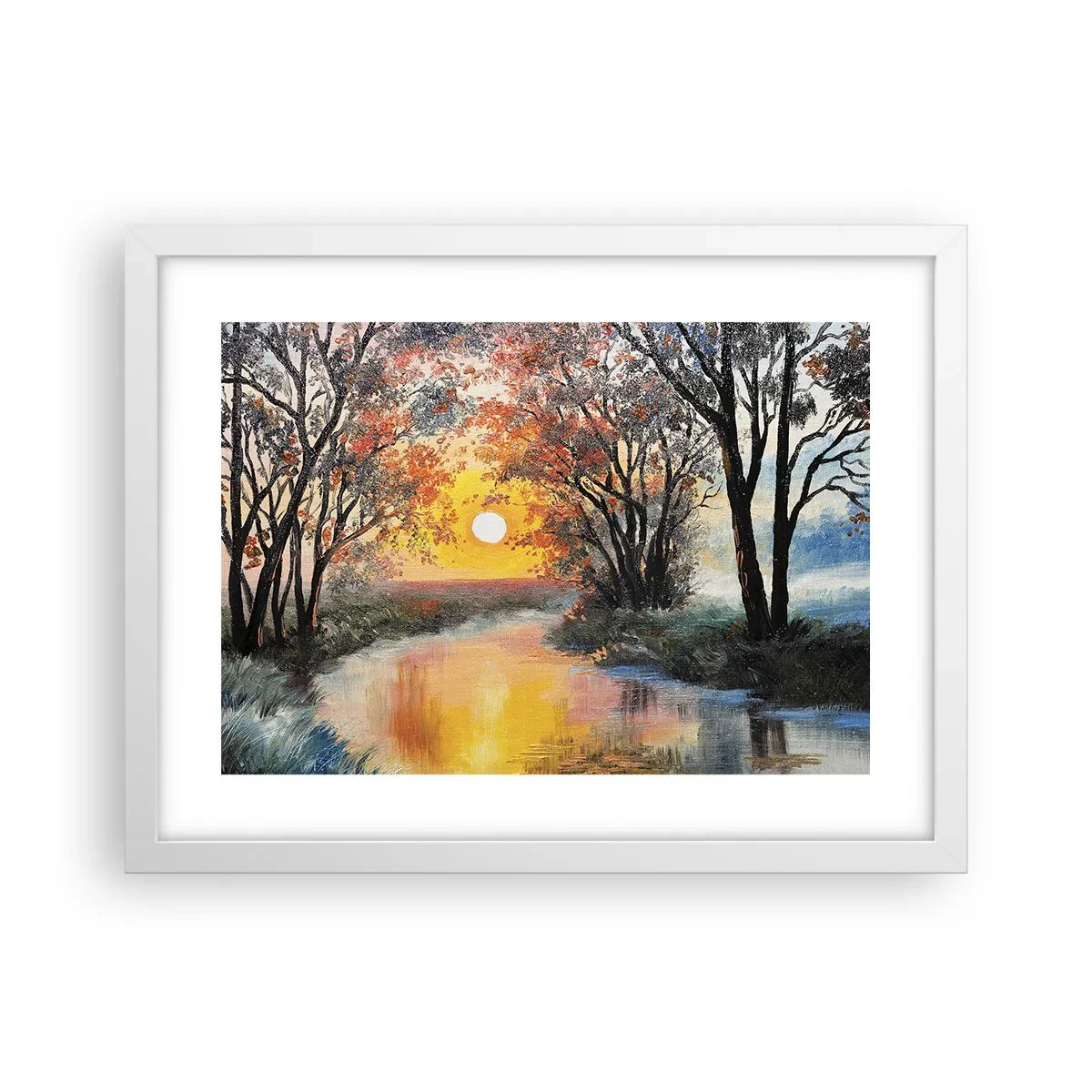 Plakat w białej ramie - Jesienne klimaty - 40x30 cm