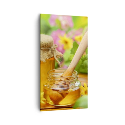 Obraz na płótnie - Słodko i kwiatowo - 55x100 cm