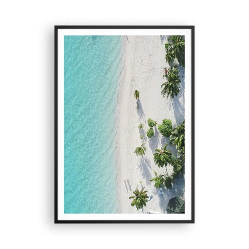 Plakat w czarnej ramie - Wakacje w raju - 70x100 cm