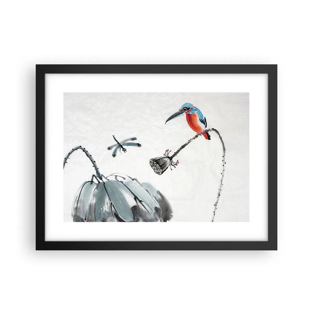 Plakat w czarnej ramie - Życie łąki - 40x30 cm