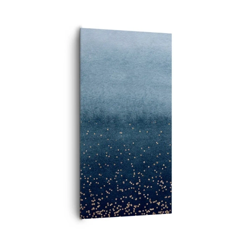Obraz na płótnie - Kompozycja – niebieskie fazy - 65x120 cm
