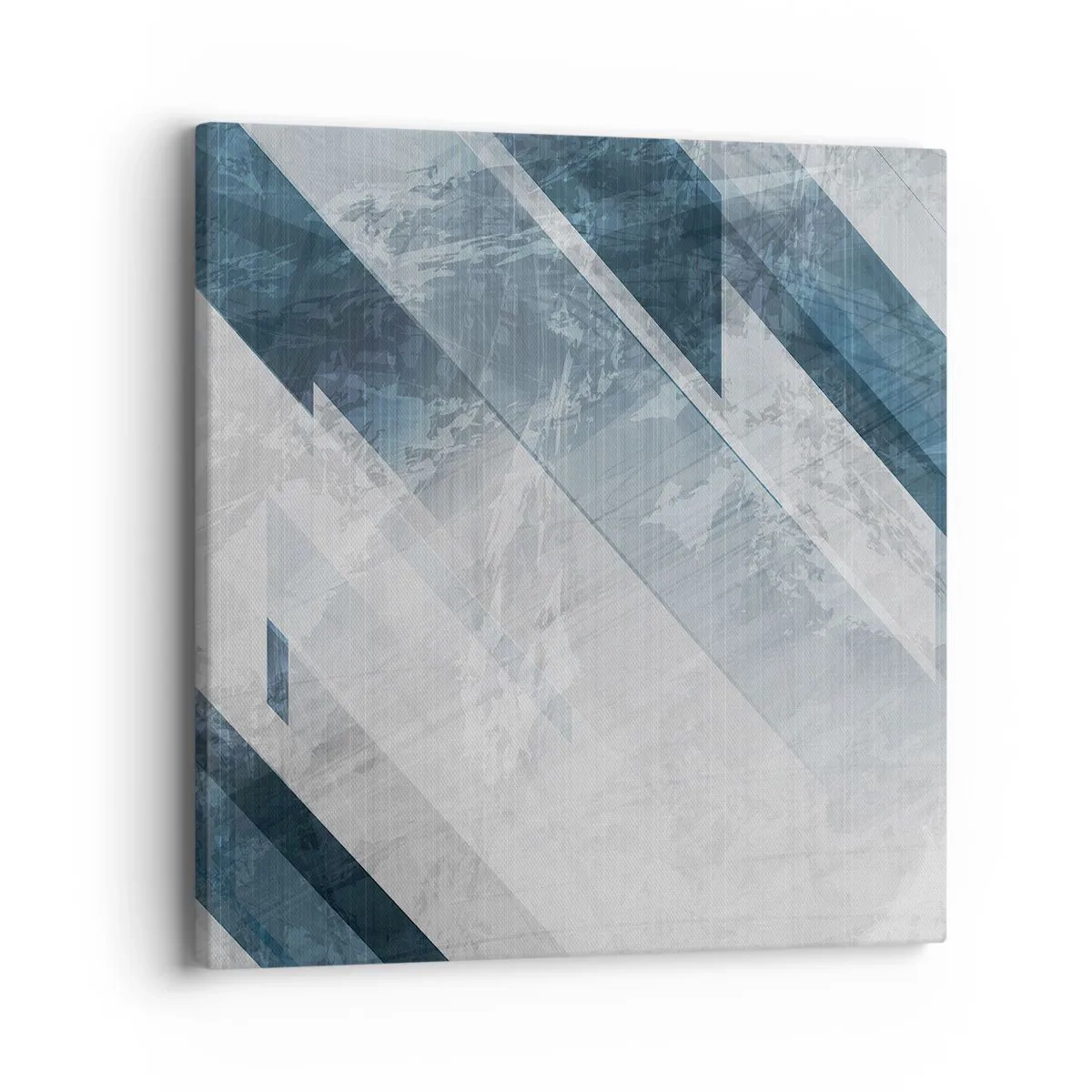 Obraz na płótnie - Kompozycja przestrzenna – ruch szarości - 40x40 cm