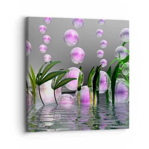 Obraz na płótnie - Refleksyjna kompozycja lekkości i życia - 30x30 cm