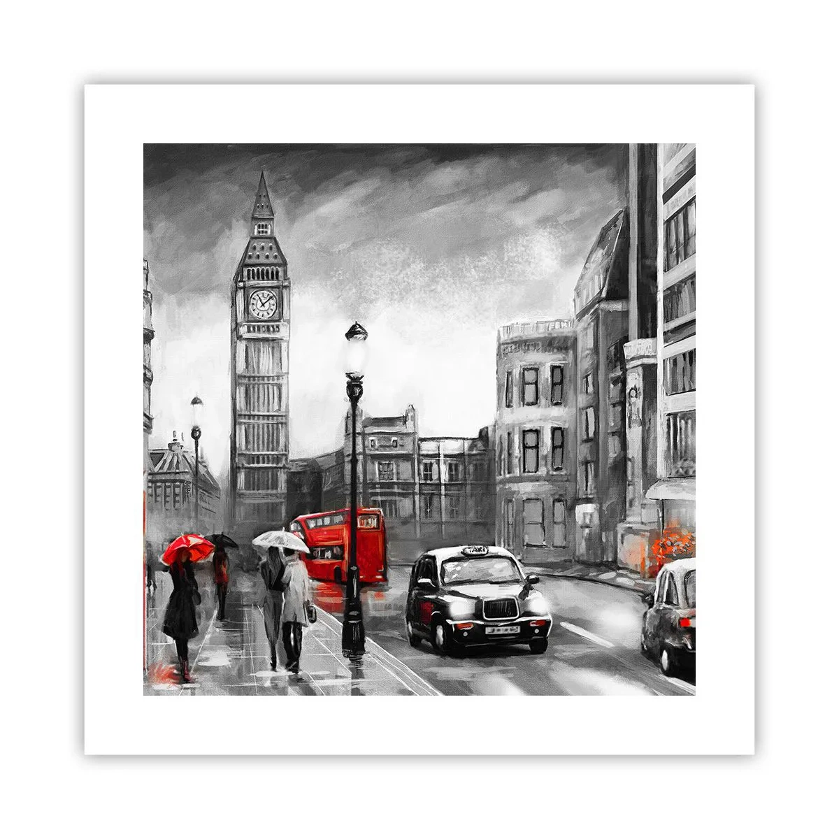 Plakat - Wcale nie szare miasto - 40x40 cm