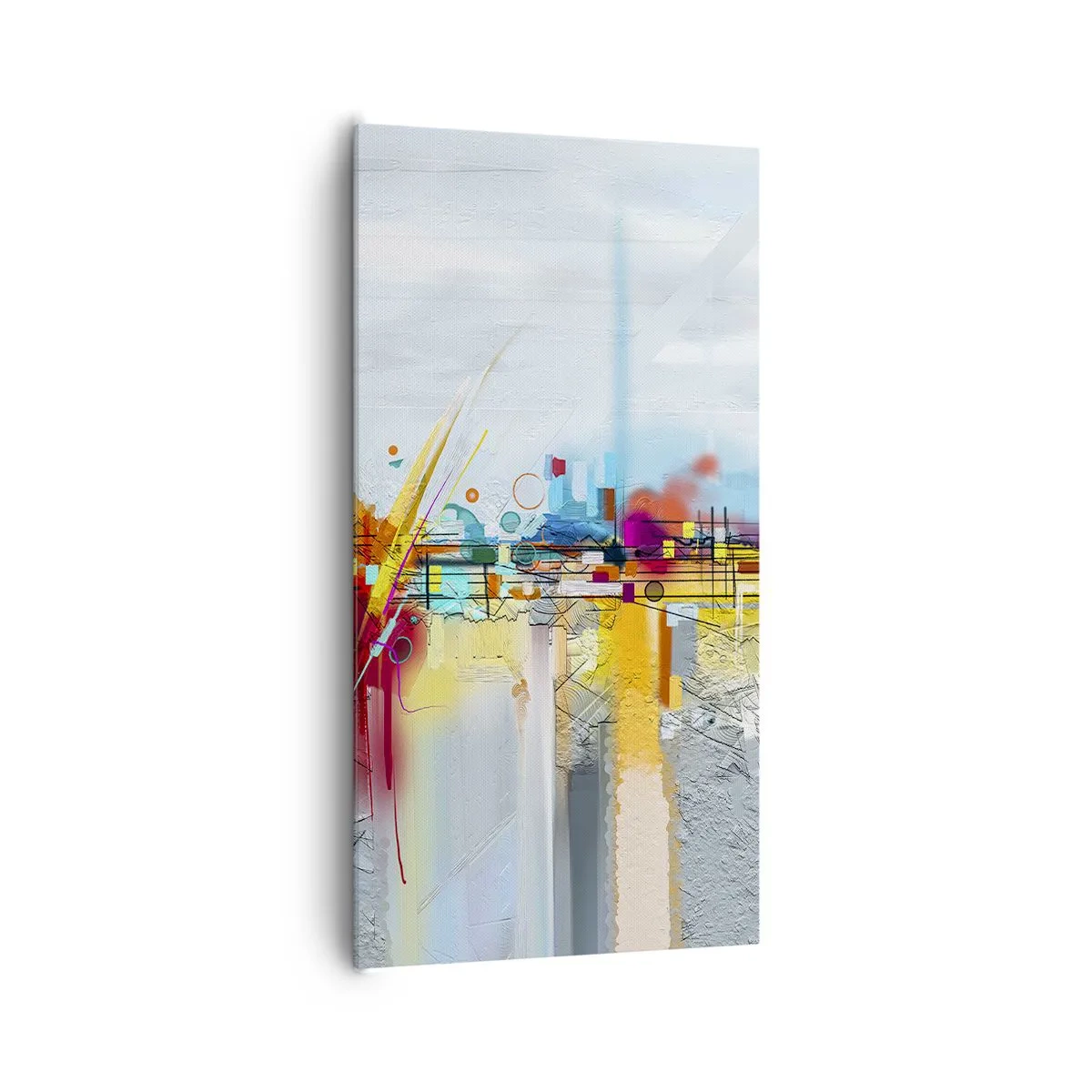 Obraz na płótnie - Most radości nad rzeką życia - 65x120 cm