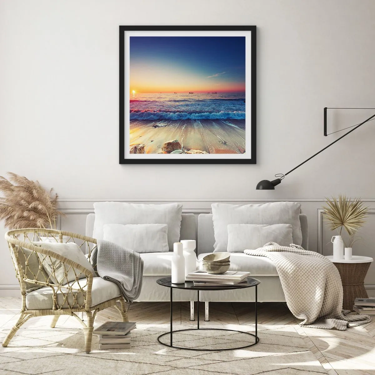 Plakat w czarnej ramie - A co za horyzontem? - 40x40 cm