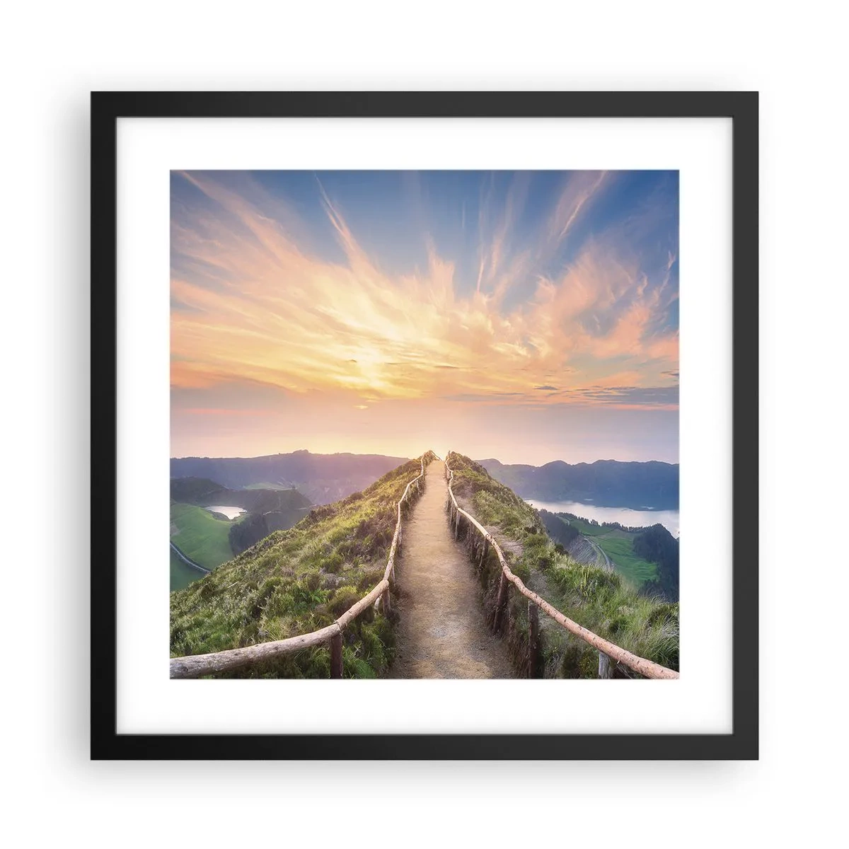 Plakat w czarnej ramie - Blisko nieba - 40x40 cm