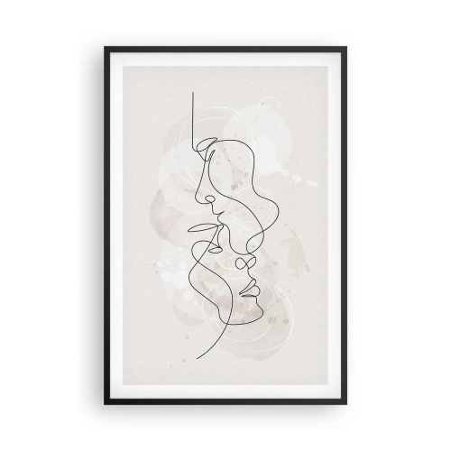 Plakat w czarnej ramie - Splątani w uścisku - 61x91 cm