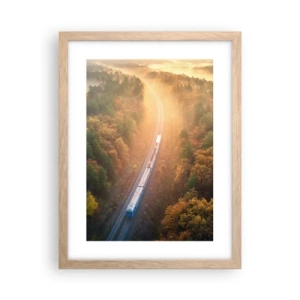Plakat w ramie jasny dąb - Jesienna podróż - 30x40 cm