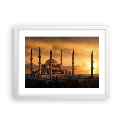 Plakat w białej ramie - Bóg jest wielki - 40x30 cm
