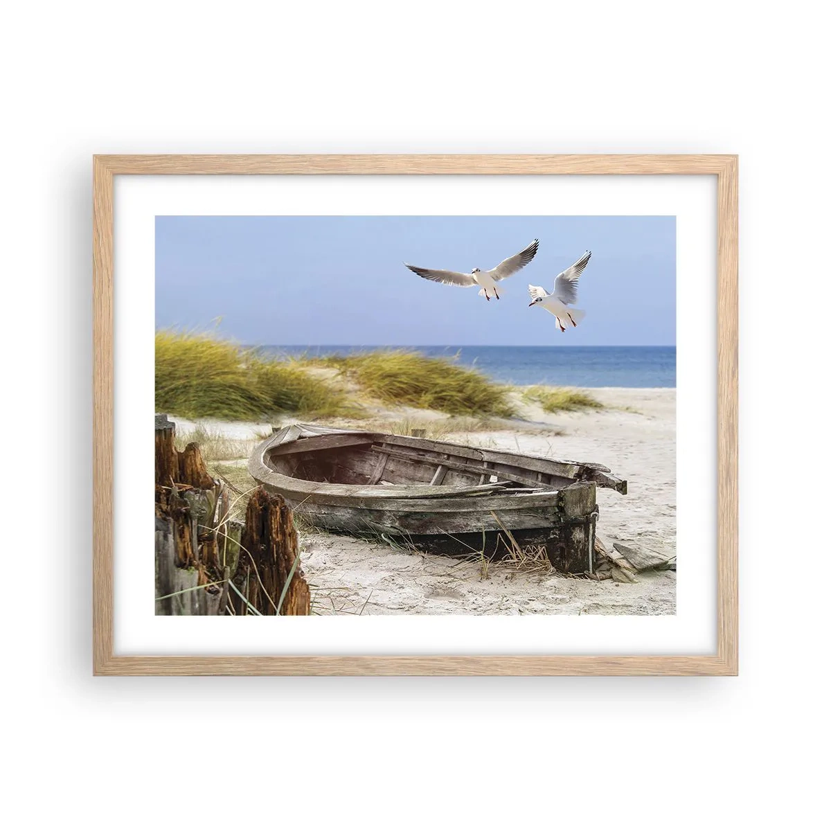 Plakat w ramie jasny dąb - Skąpane wiatrem - 50x40 cm