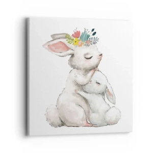 Obraz na płótnie - Nie ma jak u mamy - 40x40 cm