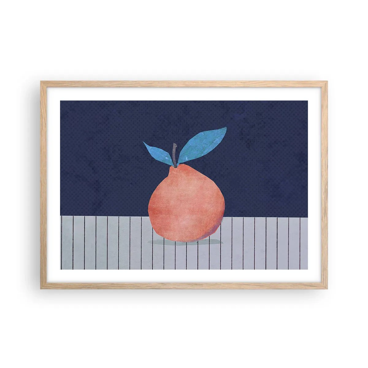 Plakat w ramie jasny dąb - Wypukłość i płaszczyzna - 70x50 cm