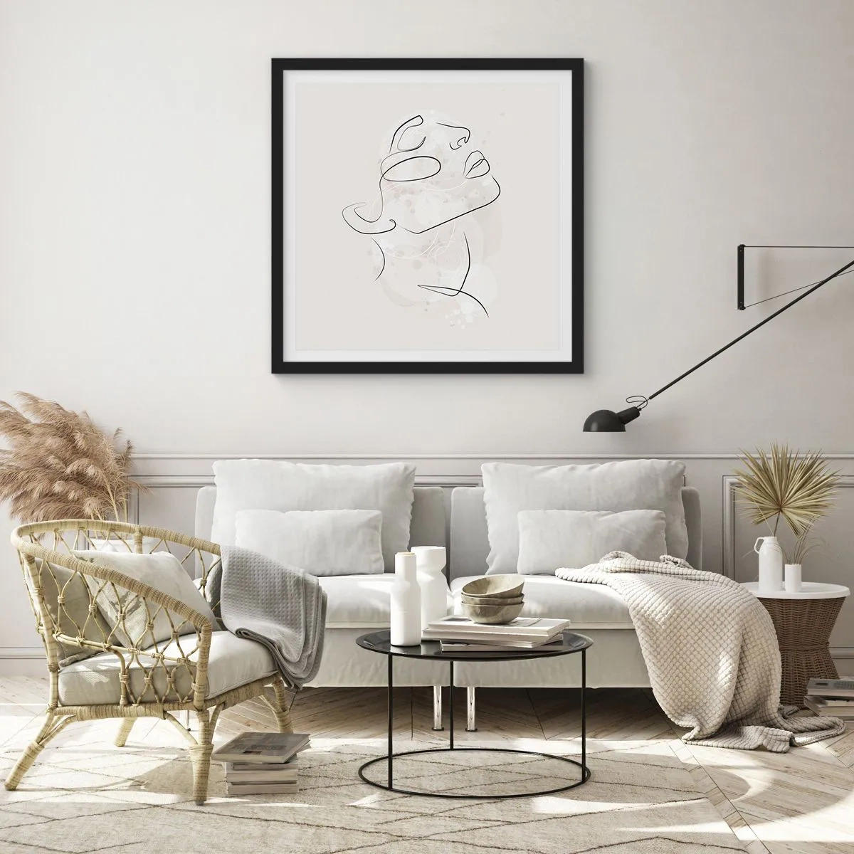 Plakat w czarnej ramie - Zarys marzenia - 30x30 cm
