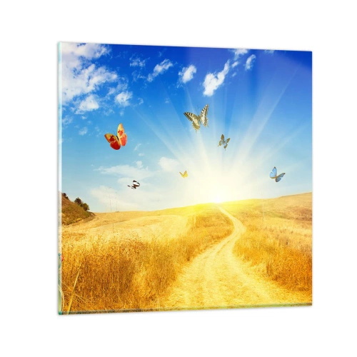 Obraz na szkle - I jak tu nie kochać lata? - 70x70 cm