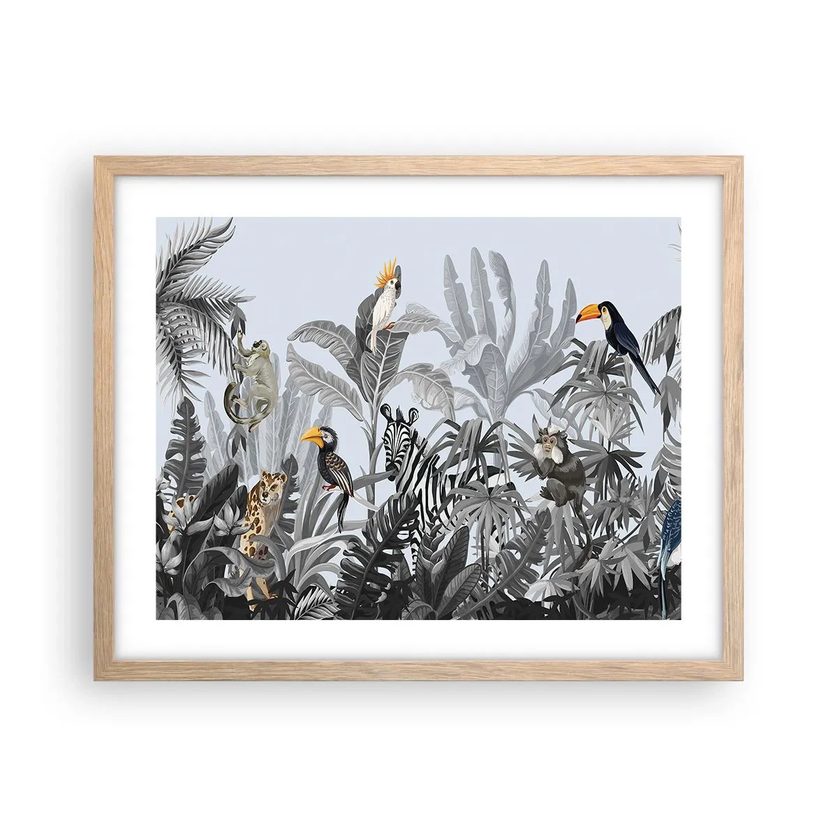 Plakat w ramie jasny dąb - Afrykańska bajka - 50x40 cm