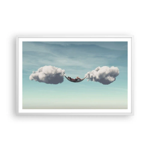 Plakat w białej ramie - Błogość chwili - 91x61 cm