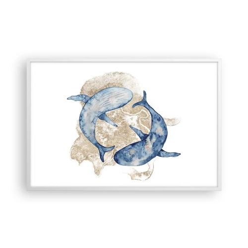 Plakat w białej ramie - Przyjaźń czy kochanie? - 91x61 cm