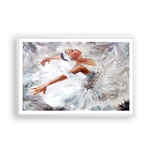 Plakat w białej ramie - Delikatna i lekka jak tiul - 91x61 cm