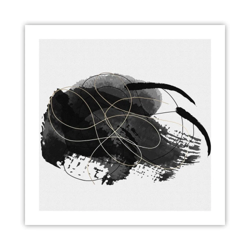 Plakat - Wysnute z czerni - 50x50 cm